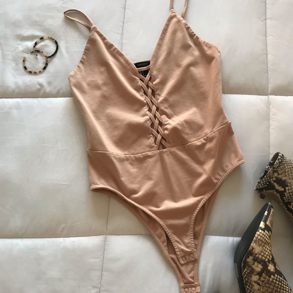 F21 Cream Bodysuit